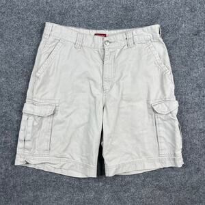 Merona Shorts Mens Size 36 Beige Cargo Casual Flat Front Outdoor Utility